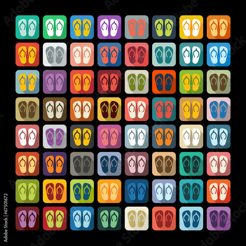 Flat design: slippers