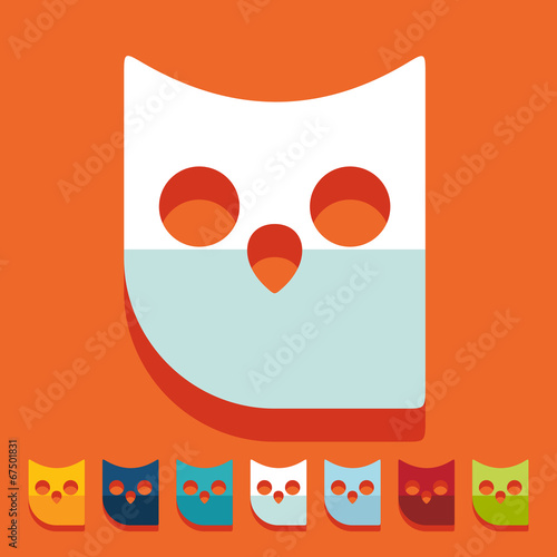 Flat design: owl