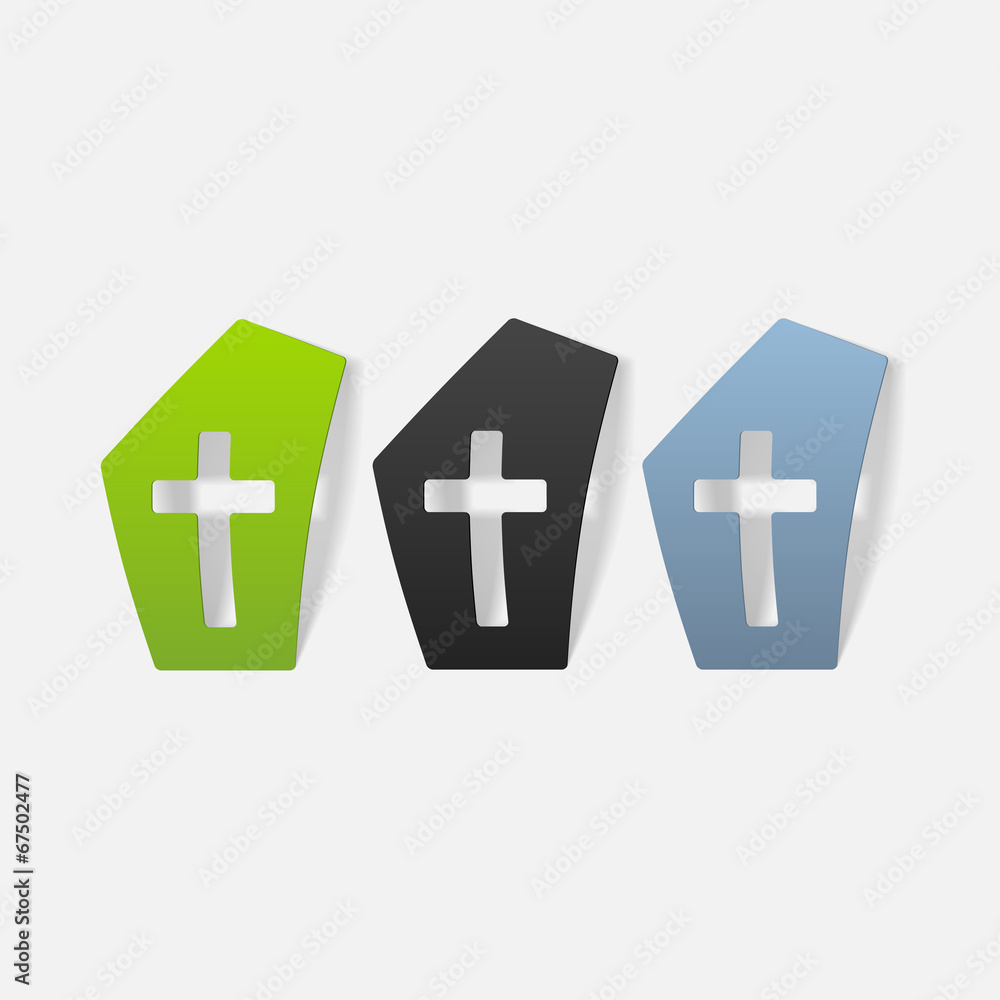 Fototapeta premium realistic design element: tombstone