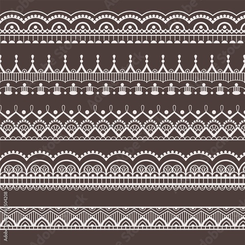 Lace ornament, borders. Seamless pattern