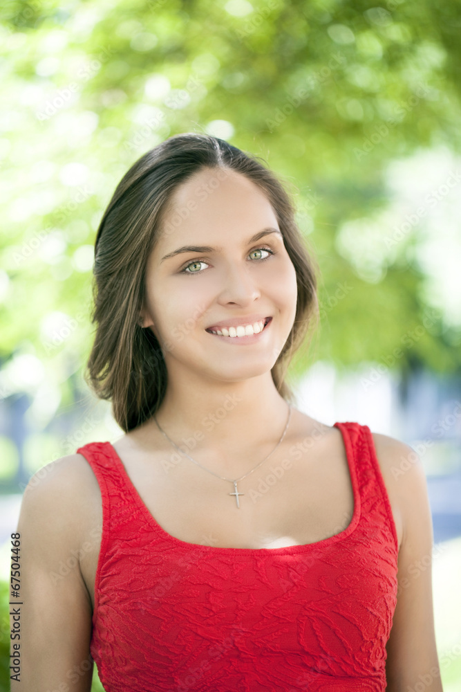 Portrait of young attractive young woman Portrait of young attractive young woman