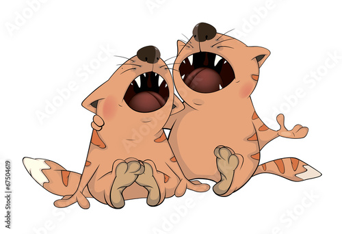 A cat duet cartoon
