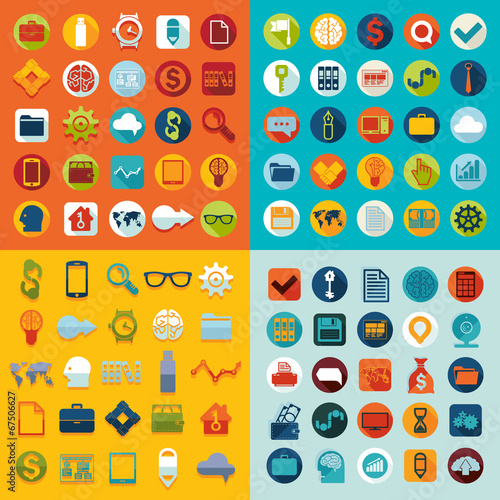 Set of flat icons