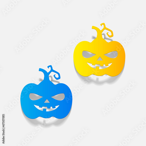 realistic design element: pumpkin