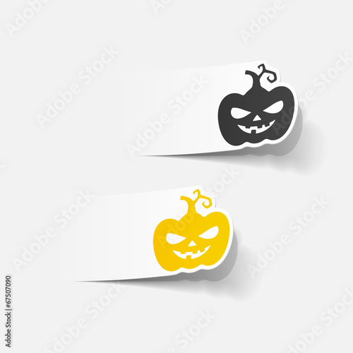 realistic design element: pumpkin