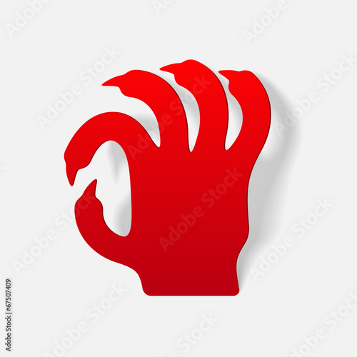 realistic design element: hand