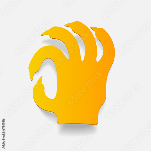 realistic design element: hand
