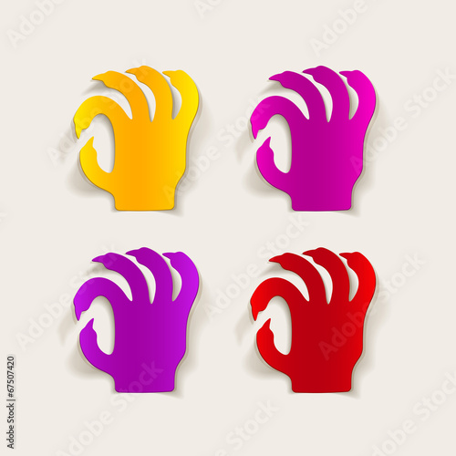 realistic design element: hand