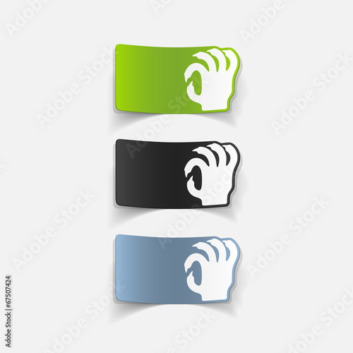 realistic design element: hand