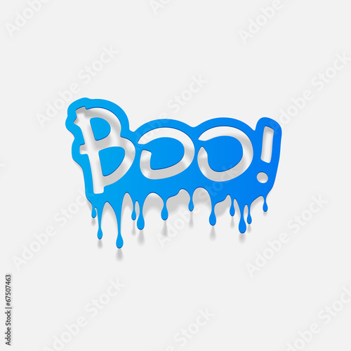 realistic design element: boo