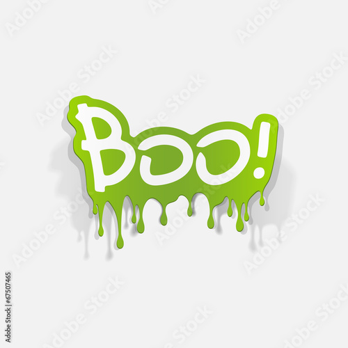 realistic design element: boo