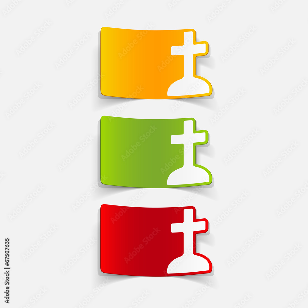 Obraz premium realistic design element: tombstone