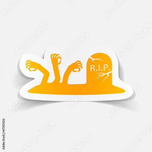 realistic design element: tombstone