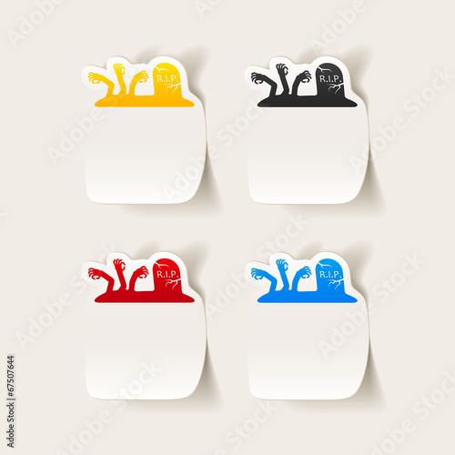 realistic design element: tombstone