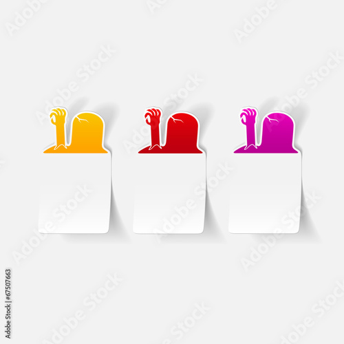 realistic design element: tombstone