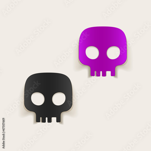 realistic design element: skull
