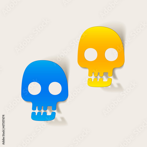 realistic design element: skull