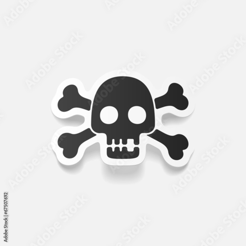 realistic design element: skull