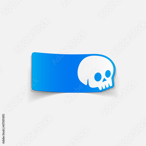 realistic design element: skull