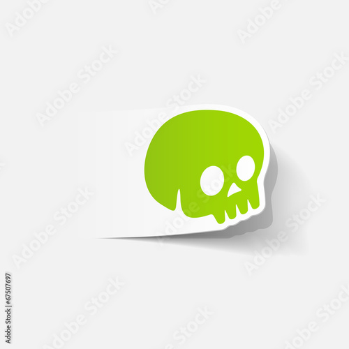 realistic design element: skull