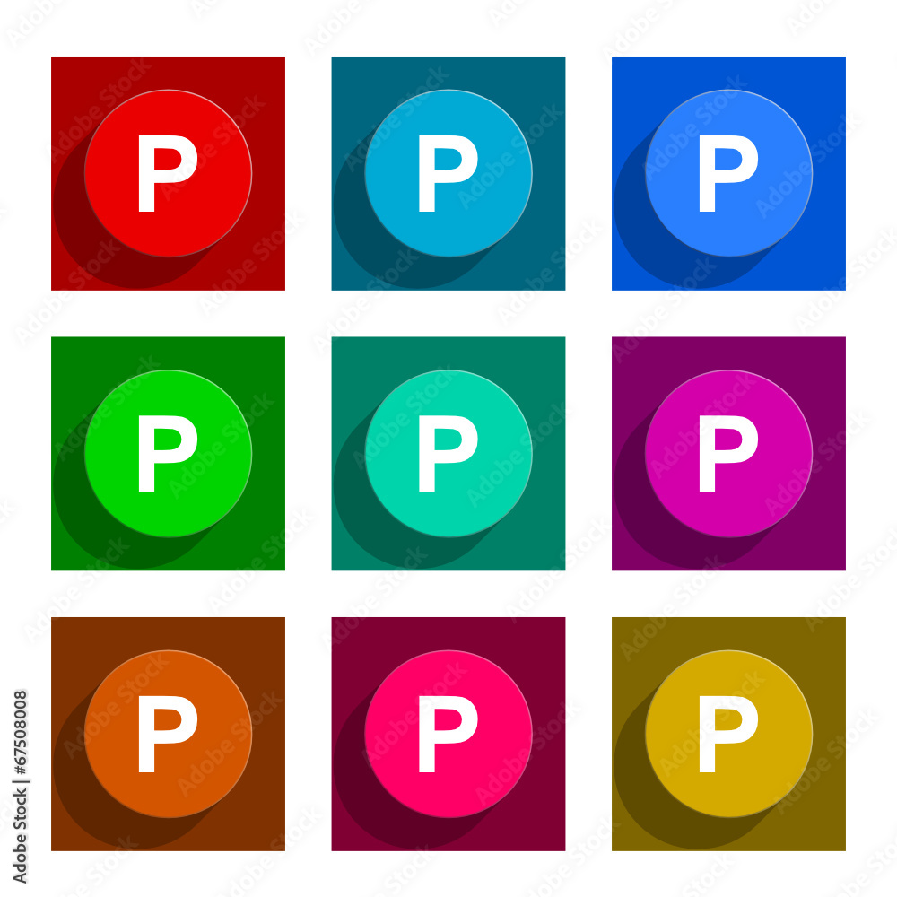 parking flat icon vector set parking flat icon vector set