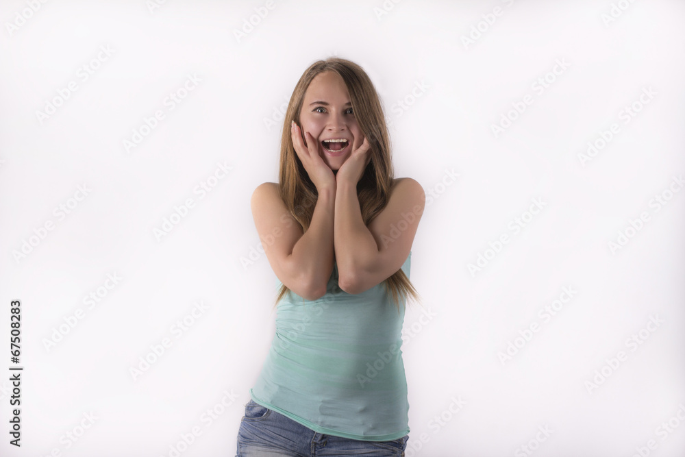 Surprised young woman Surprised young woman