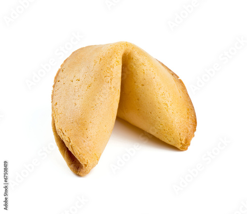 fortune cookie isolated on white background