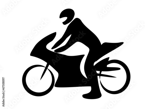Motorrad Rennen Tribal BW Biker