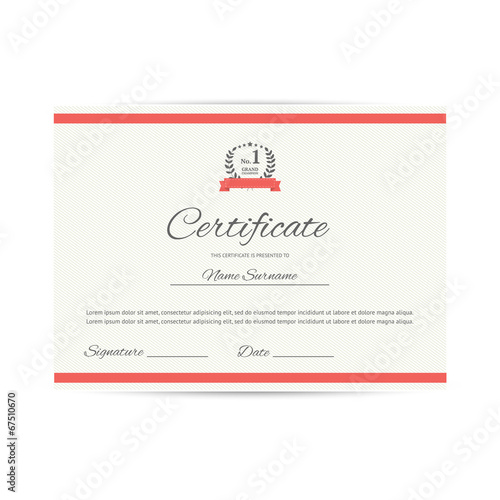 Award certificate, vector