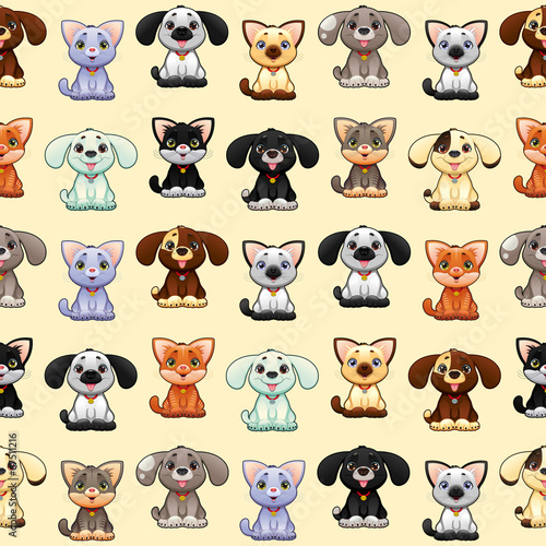 Funny cats and dogs with ba...