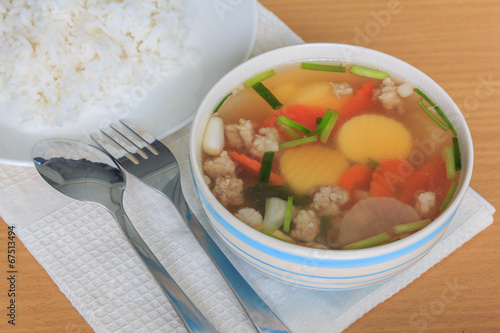 Tofu soup