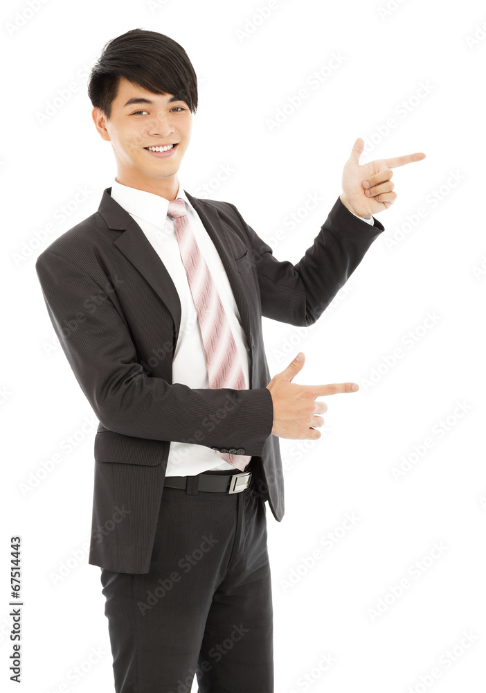 professional young business man finger to show something professional young business man finger to show something