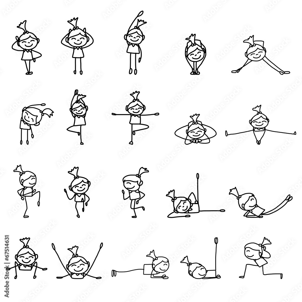 Yoga Stretch One Line Drawing Simple Outline Digital Art by Amusing  DesignCo - Pixels
