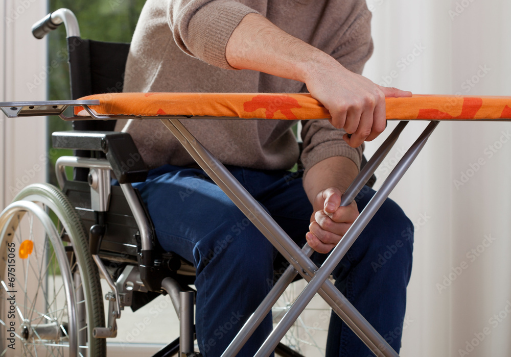 Disabled breaks down ironing board Disabled breaks down ironing board