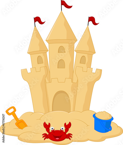 Sand castle cartoon
