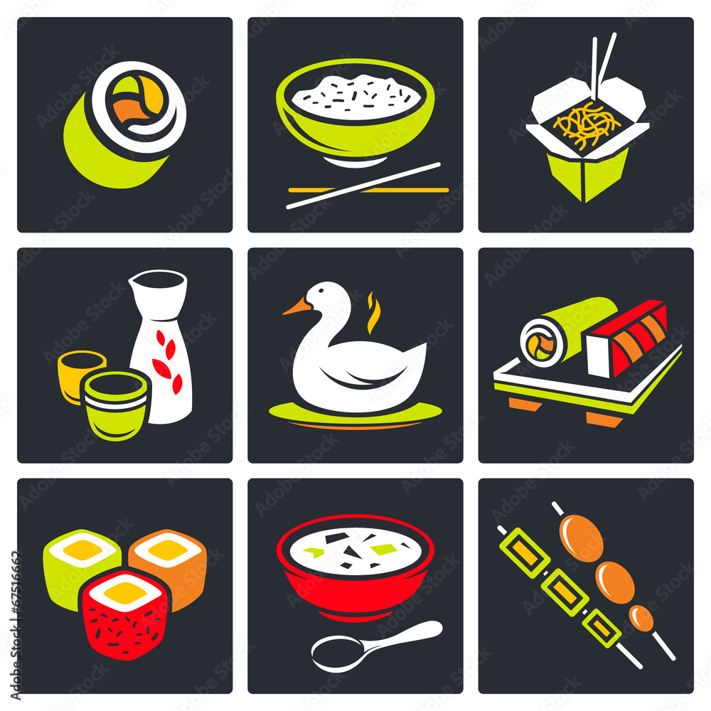 Sushi Icons Set