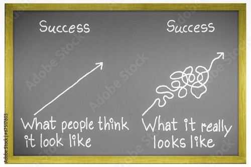 фотографія success think and reality concept