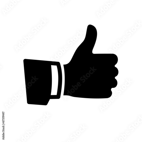 Vector Black Thumb Up Icon
