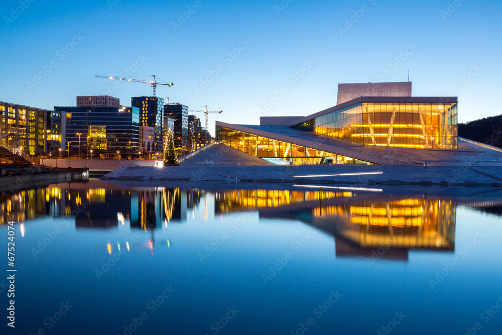 Oslo Opera House Norway - obrazy, fototapety, plakaty 