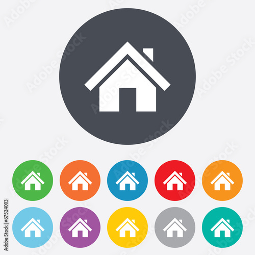 Home sign icon. Main page button. Navigation