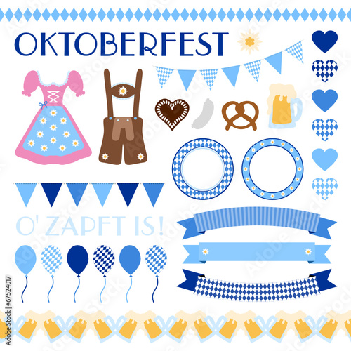 Octoberfest Symbols Set Edelweiss
