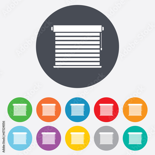 Louvers sign icon. Window blinds or jalousie.