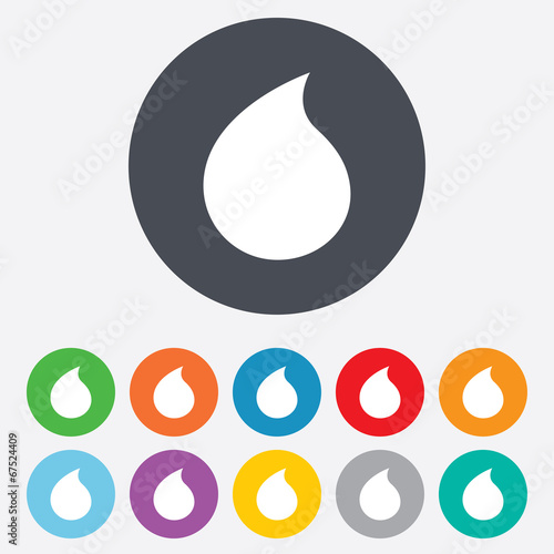 Water drop sign icon. Tear symbol.