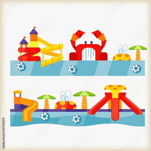 vector of waterpark