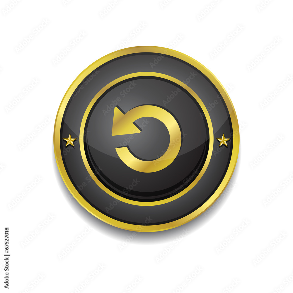 Reset Circular Vector Golden Black Web Icon Button Reset Circular Vector Golden Black Web Icon Button