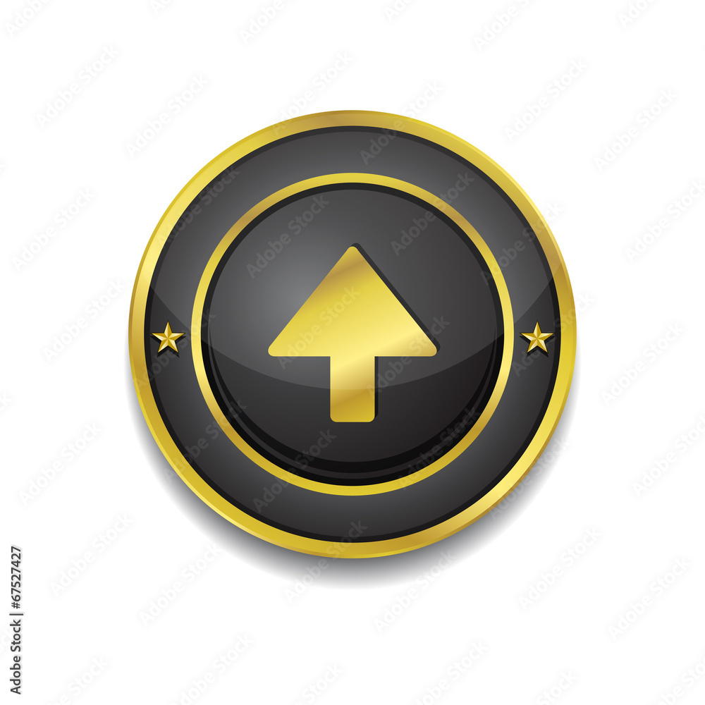 Up Key Circular Vector Golden Black Web Icon Button Up Key Circular Vector Golden Black Web Icon Button