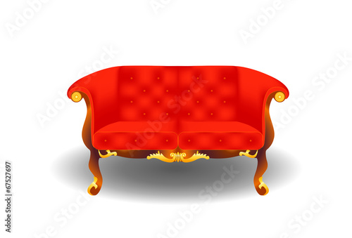 Classic red sofa