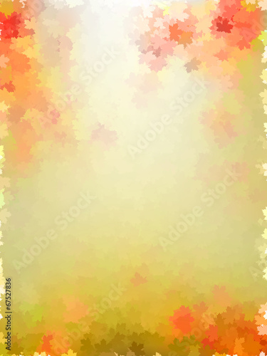 Colorful autumn leaves template pattern. EPS 10