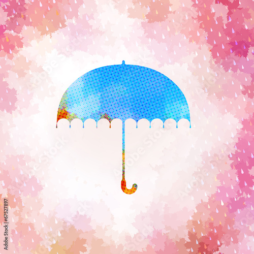 Umbrella and rain drops. EPS 10