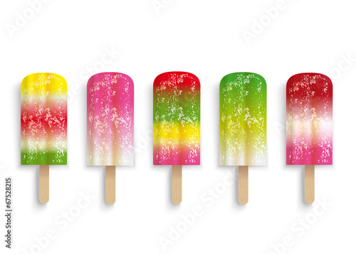 set of vector ice lollies